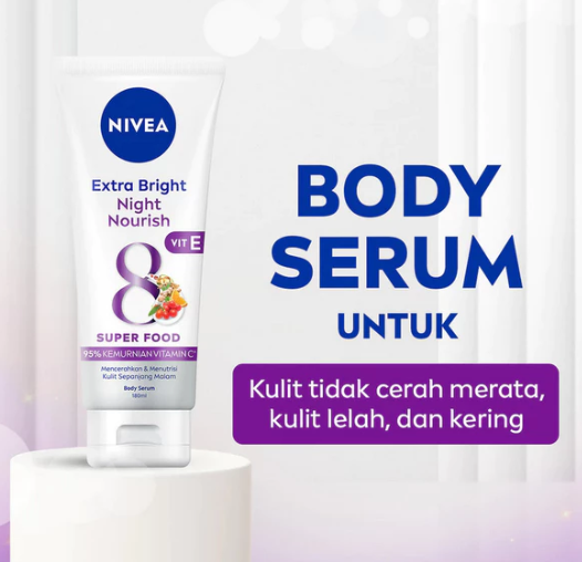 Body Serum Extra Bright Night Nourish Vit E 180ml Body Serum Extra Bright Night Nourish Vit E 180ml