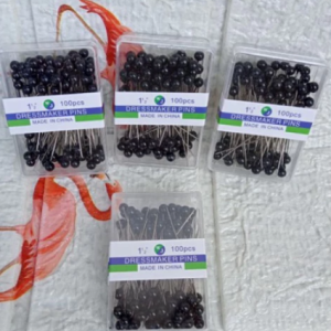 Dressmaker Pin Hitam 100 Pcs